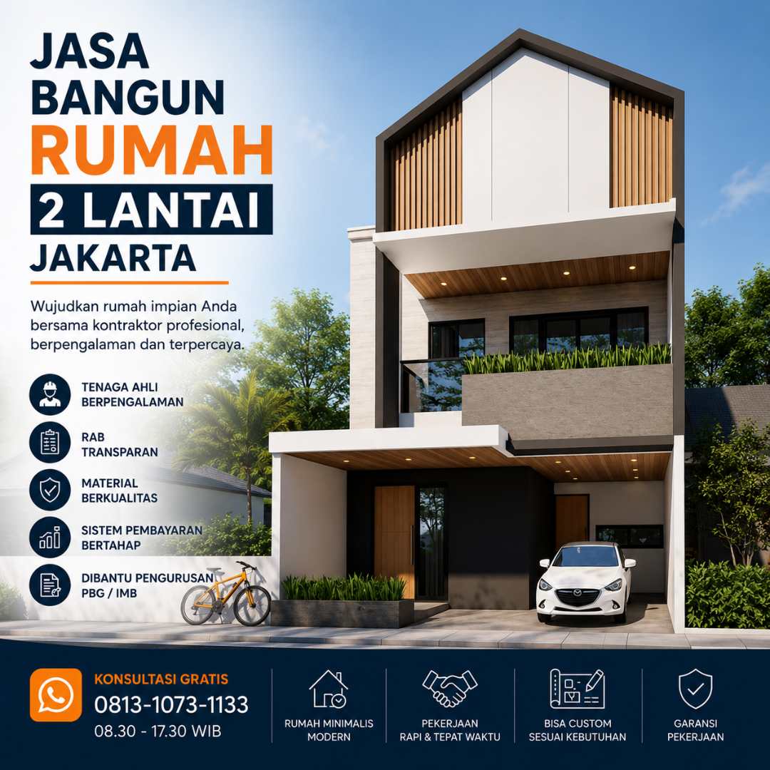 jasa bangun rumah 2 lantai jakarta
