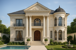 Classic luxury house facade design