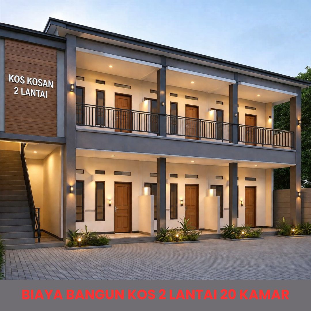 Biaya bangun kos 2 lantai 20 kamar,