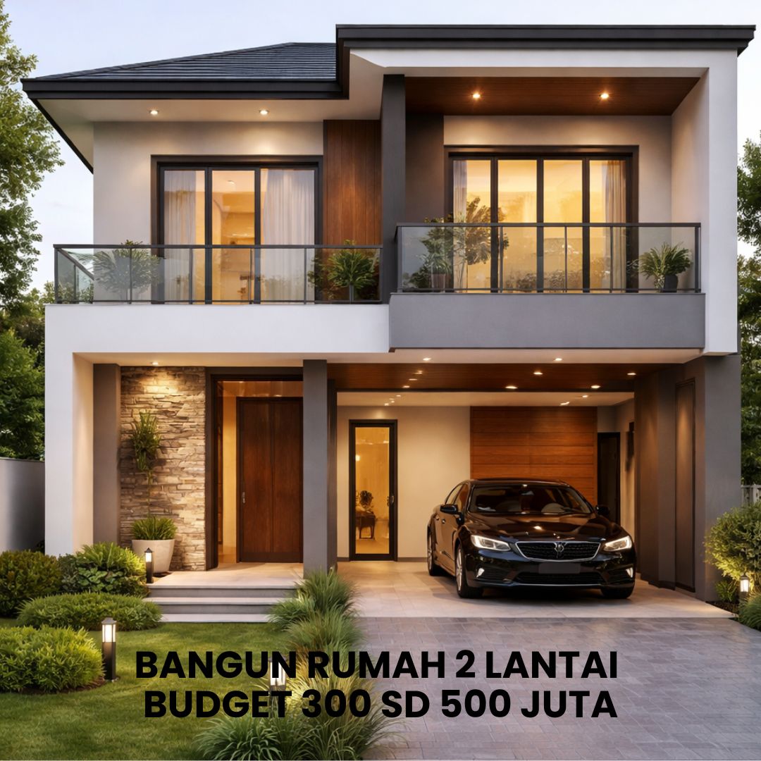 Bangun Rumah 2 Lantai Budget 300 sd 500 juta