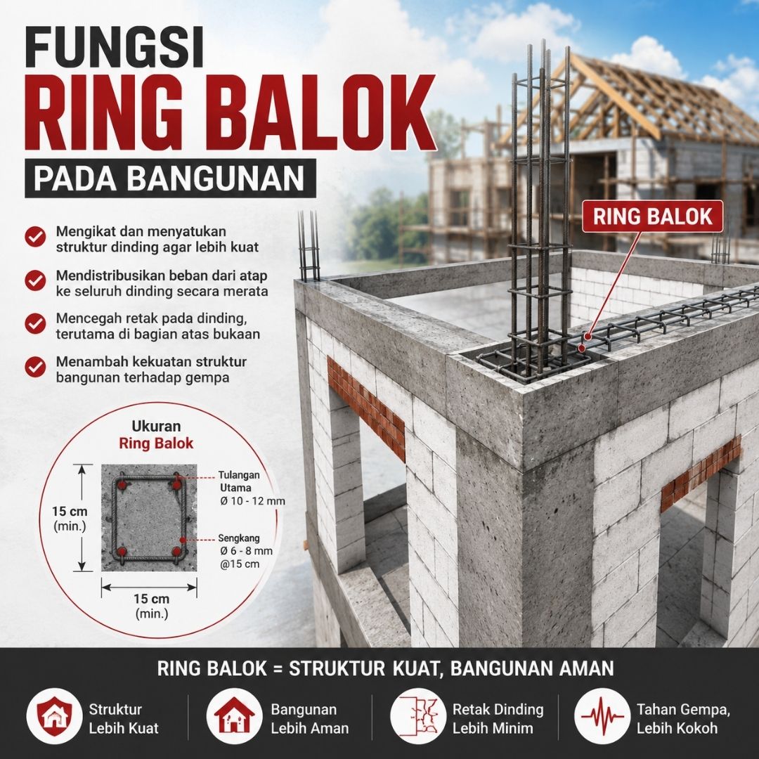 Fungsi ring balok pada bangunan